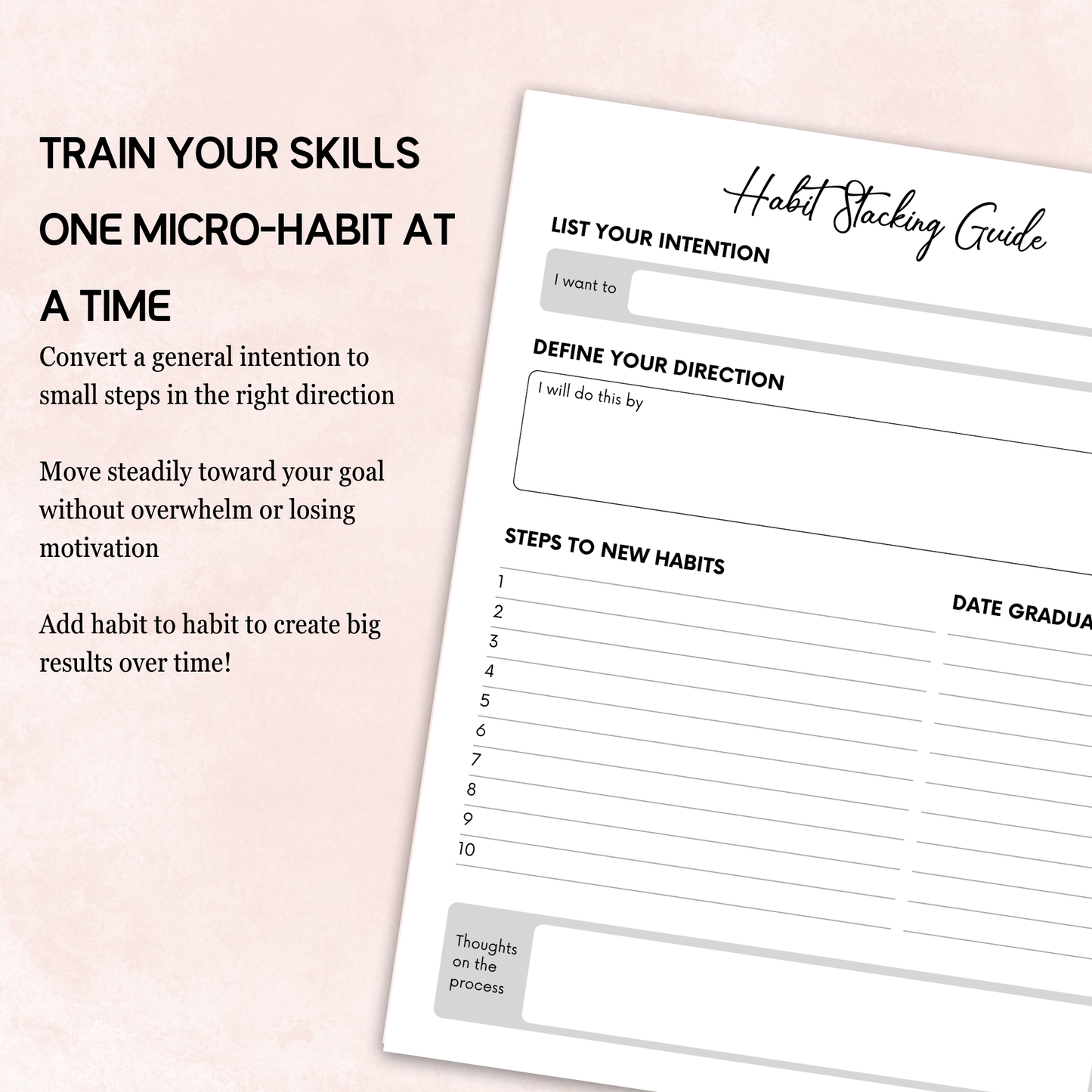 Habit Stacking Guide (2 page printable)